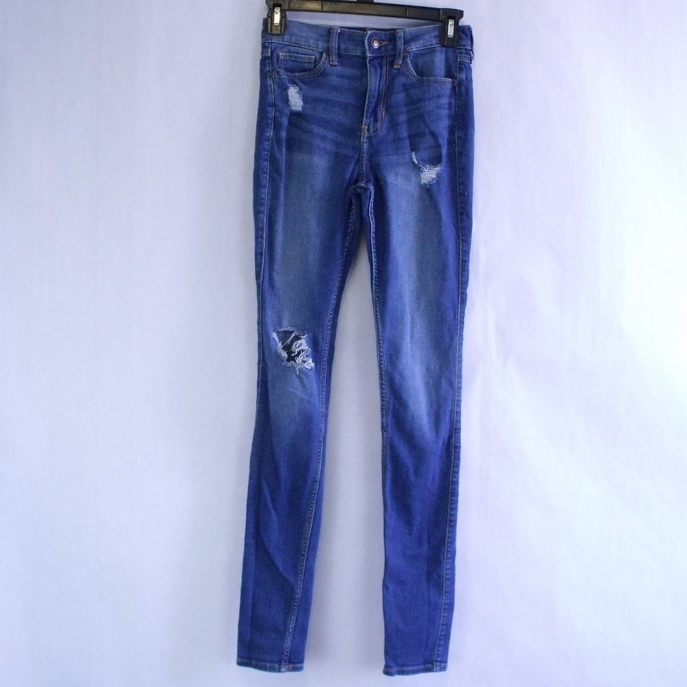 Hollister Distressed High-Rise Super Skinny Jeans
